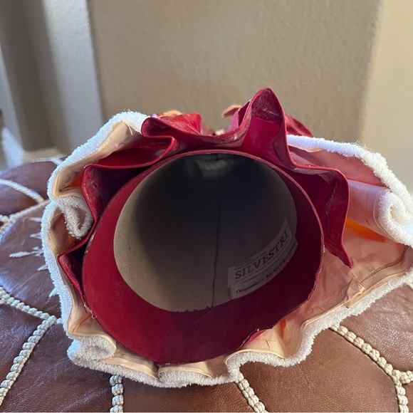 Silvestri SANTA Paper Mache Tree Topper 11 in Father Christmas Holding 2 Doves - Picture 9 of 12